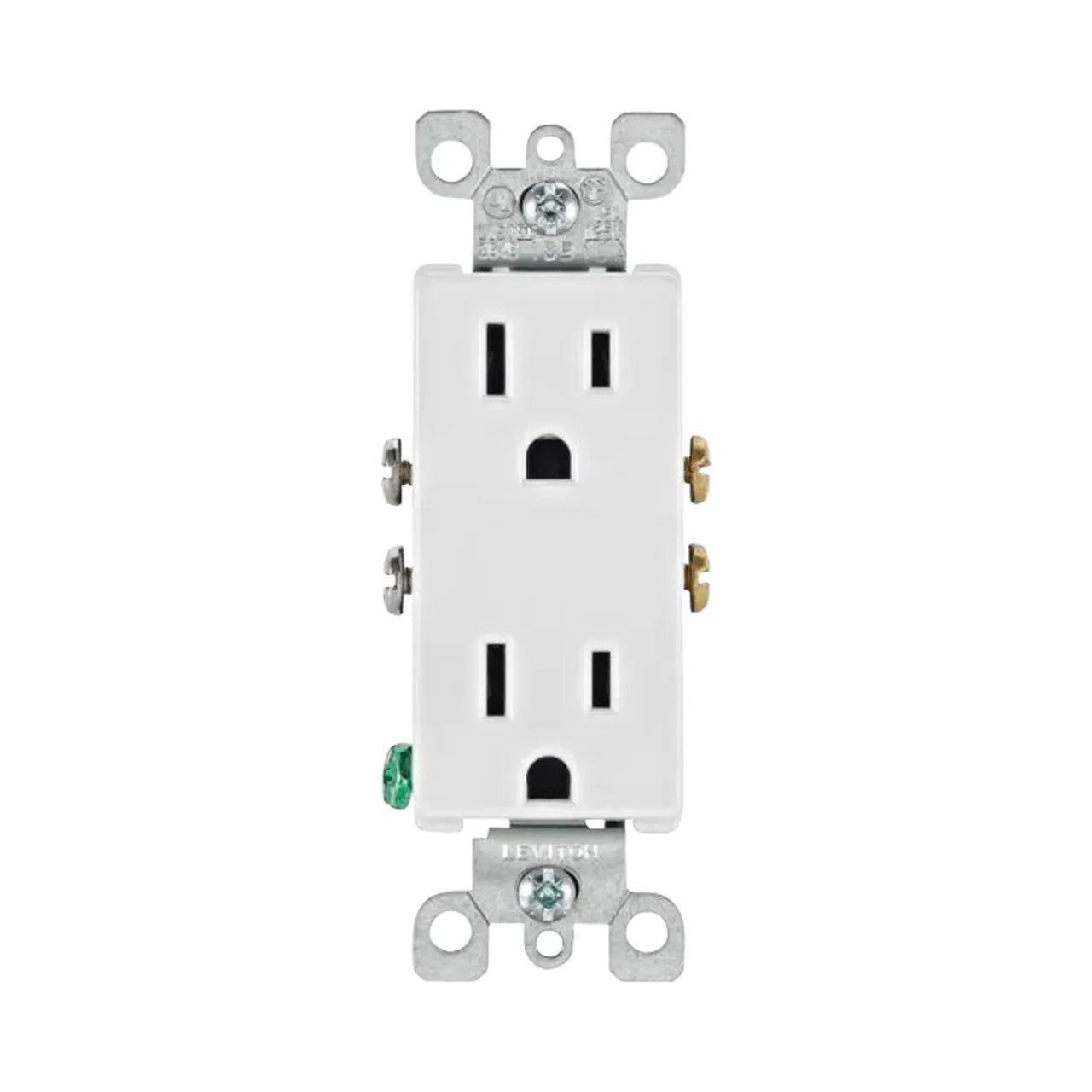 Decora Electrical Outlet 15A Residential Grade Duplex Outlet - White